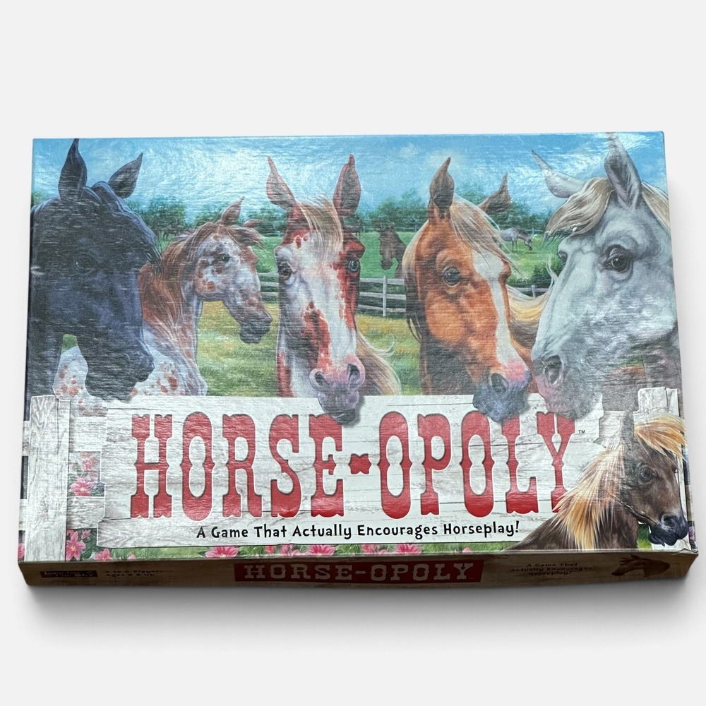Horse-opoly Board Game By Late for the Sky Previously owned 2-6 Players Ages 8+